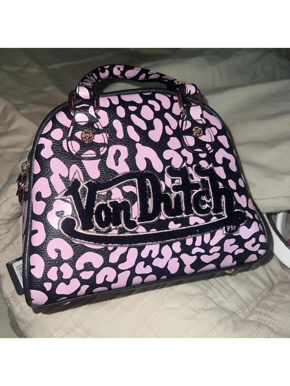 VON DUTCH bowling bag purple/black
